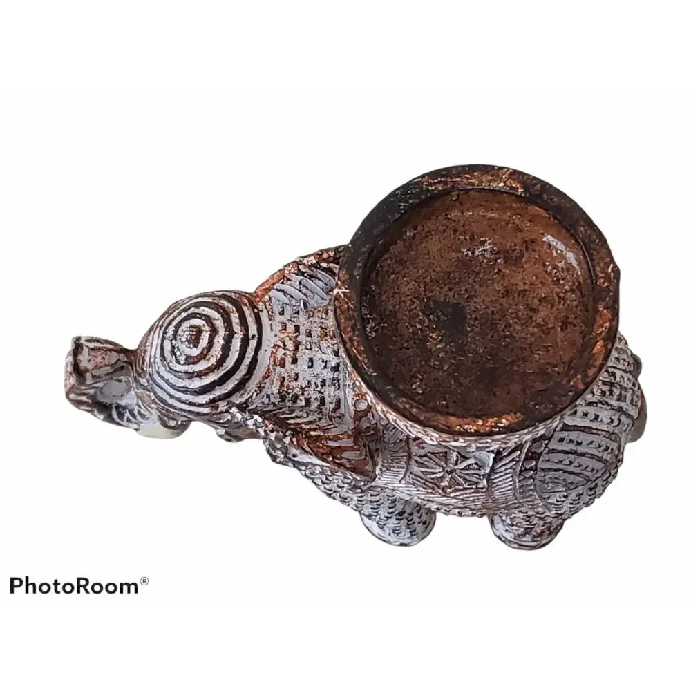 Unique Elephant Wood Tea Light Holder